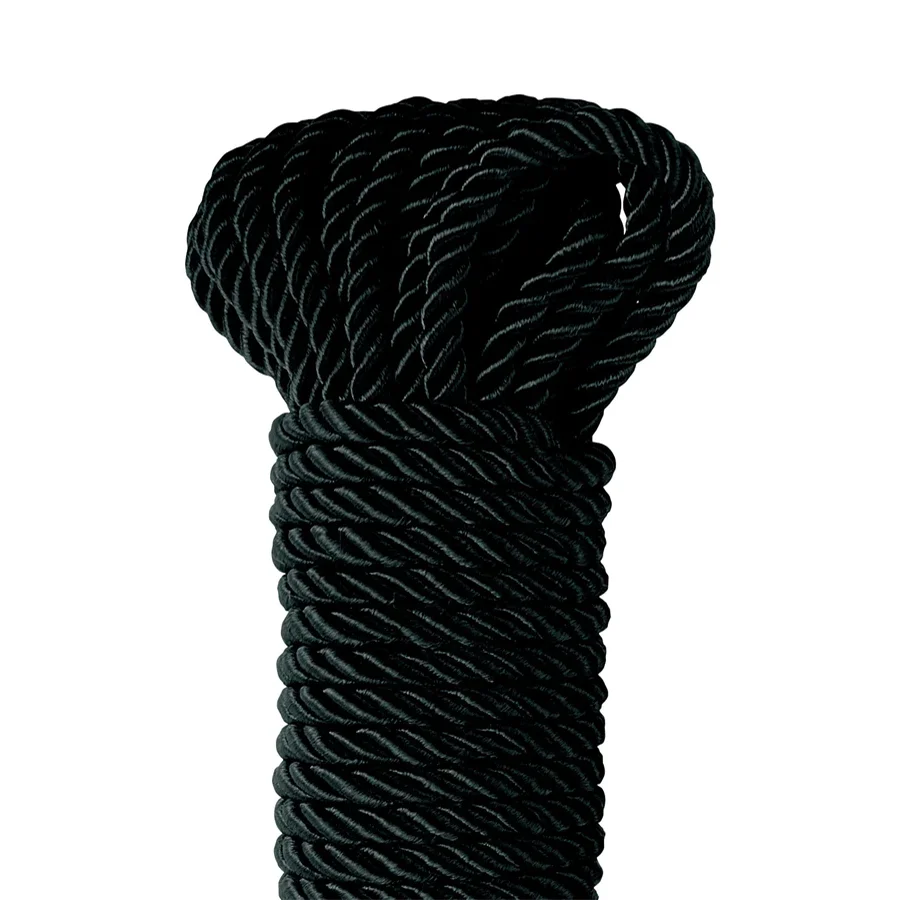 Deluxe Silk Rope Black 32 Feet Fetish Fantasy