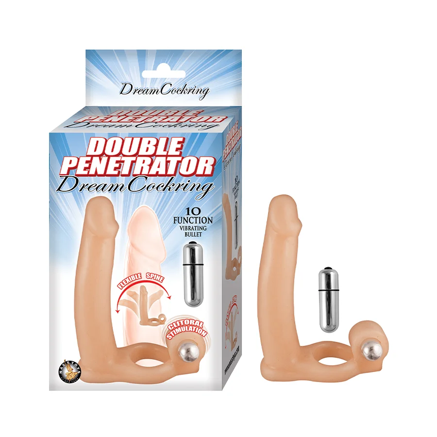 Double Penetrator Vibrating Cock Ring - Dream Cockring