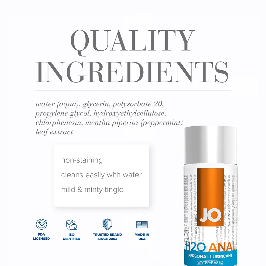 JO Anal H2O Cool Water Based Lubricant