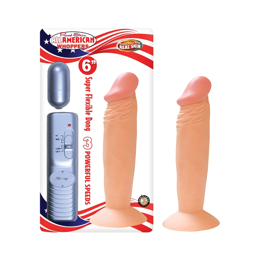 Vibrating Dildo Real Skin All American Whoppers