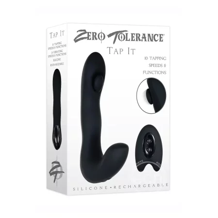 Prostate Massager Zero Tolerance Tap It with Remote Control - Black