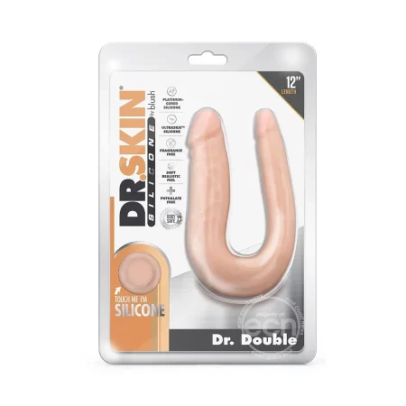 Dr. Double Dildo Double Dong 12in - Vanilla - Dr Skin