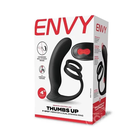 Envy Toys Thumbs Up P-Spot Vibrator & Dual Stamina Ring