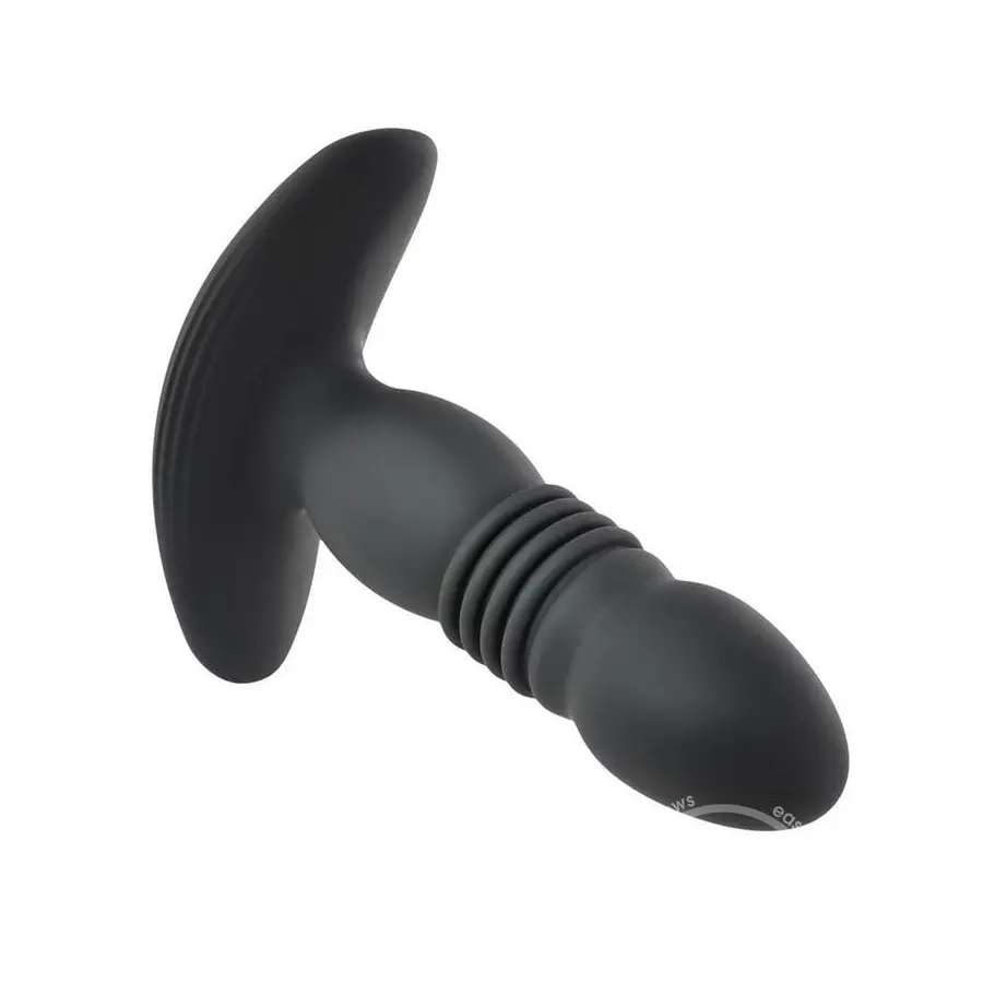 Playboy Trust The Thrust Thrusting Rechargeable Silicone Vibrating Anal Plug with Remote Control