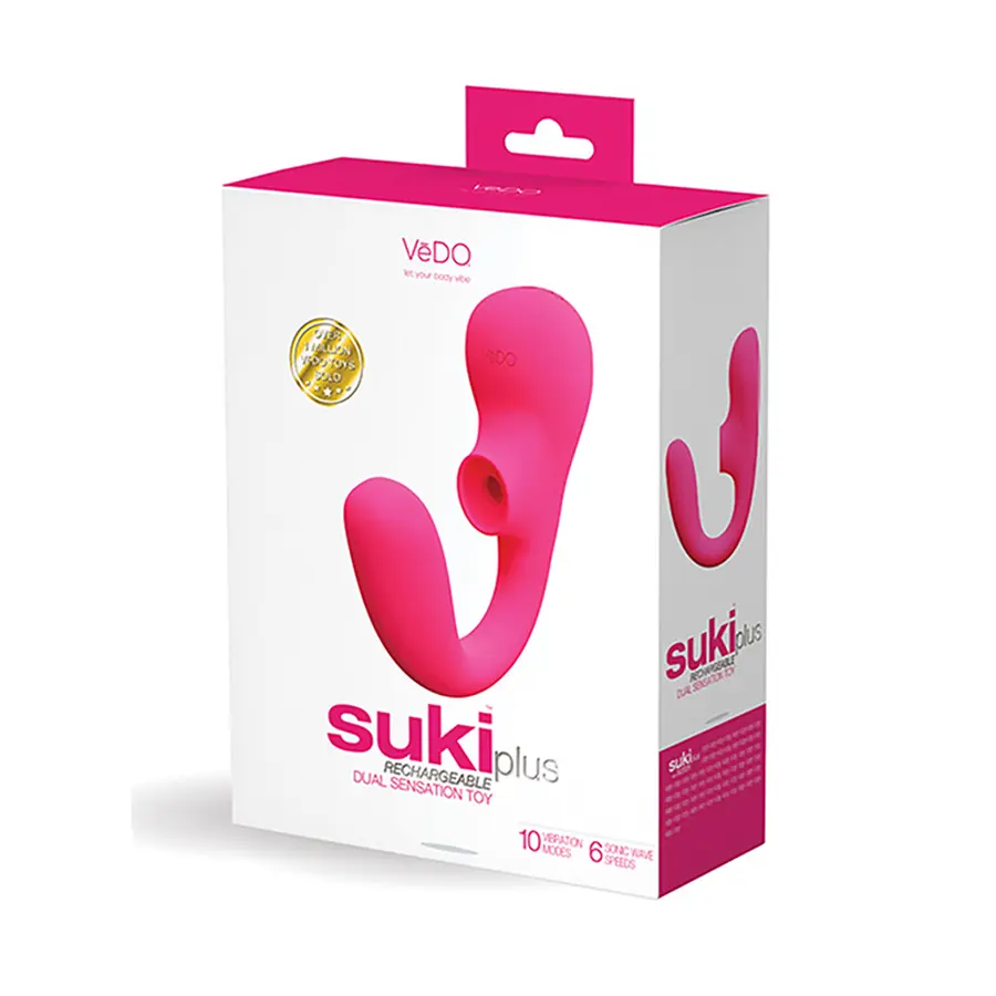 VeDO Suki Plus Rechargeable Dual Vibrator Foxy Pink